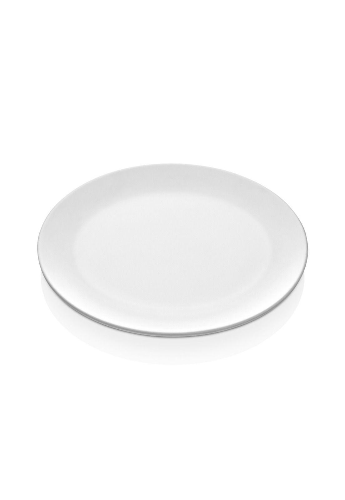 SET DE 6 PLATOS DE MELAMINA REDONDO SIN BORDE BLANCO 23 CM L-1
