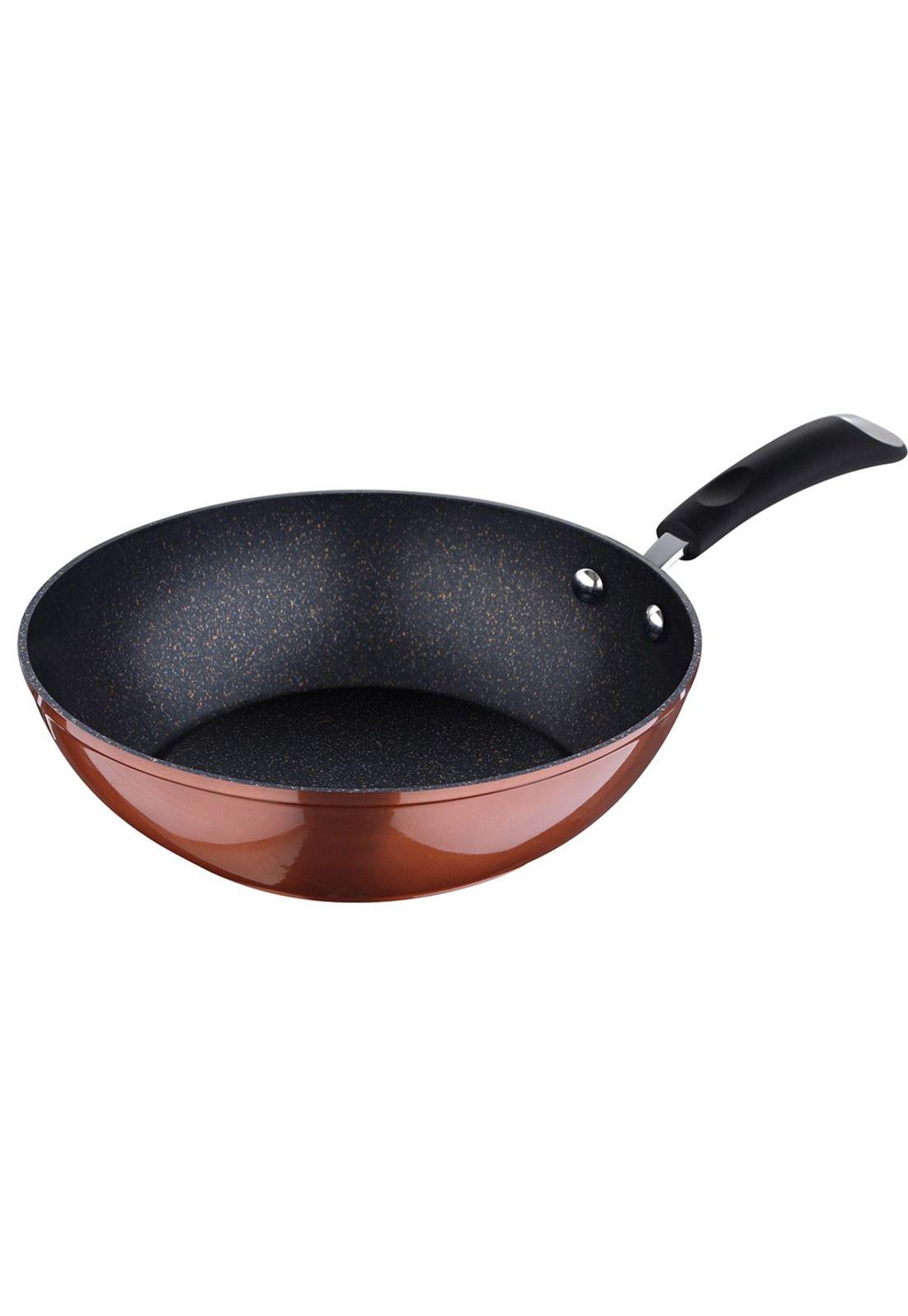 WOK SARTEN 28 X 8 CM ANTIADHERENTE COBRE-0