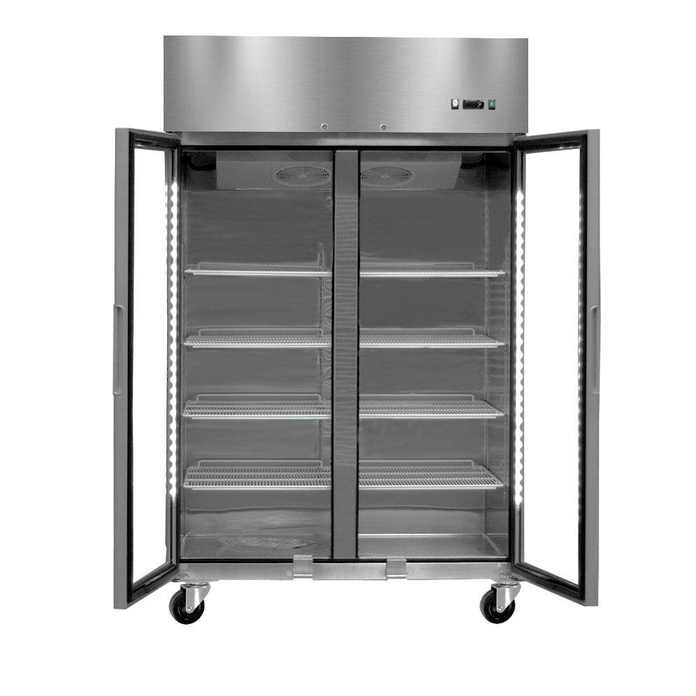 CONGELADOR ACERO INOXIDABLE. 2 PUERTAS VIDRIO 1300 LITROS-2