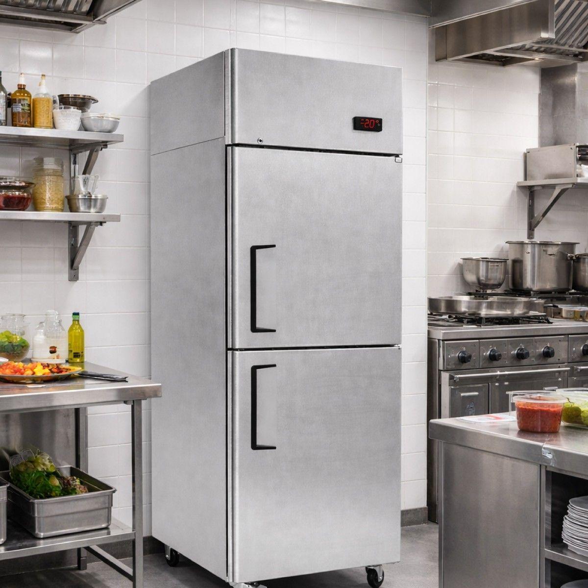 CONGELADOR 2 PUERTAS ACERO INOXIDABLE MODELO YBF9205 NORKALT-2