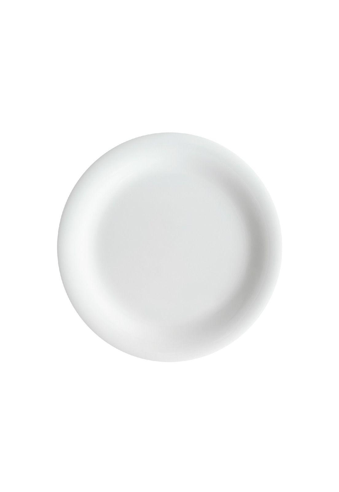 SET DE 6 PLATOS DE MELAMINA REDONDO BORDE ANCHO BLANCO 14 CM-1