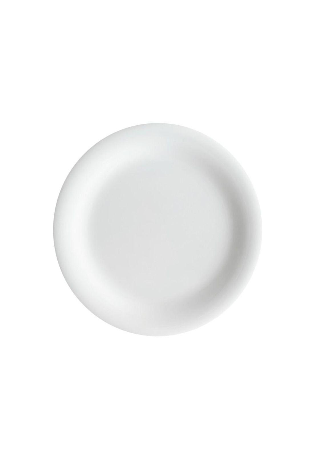 SET DE 6 PLATOS DE MELAMINA REDONDO BORDE ANCHO BLANCO 14 CM-0