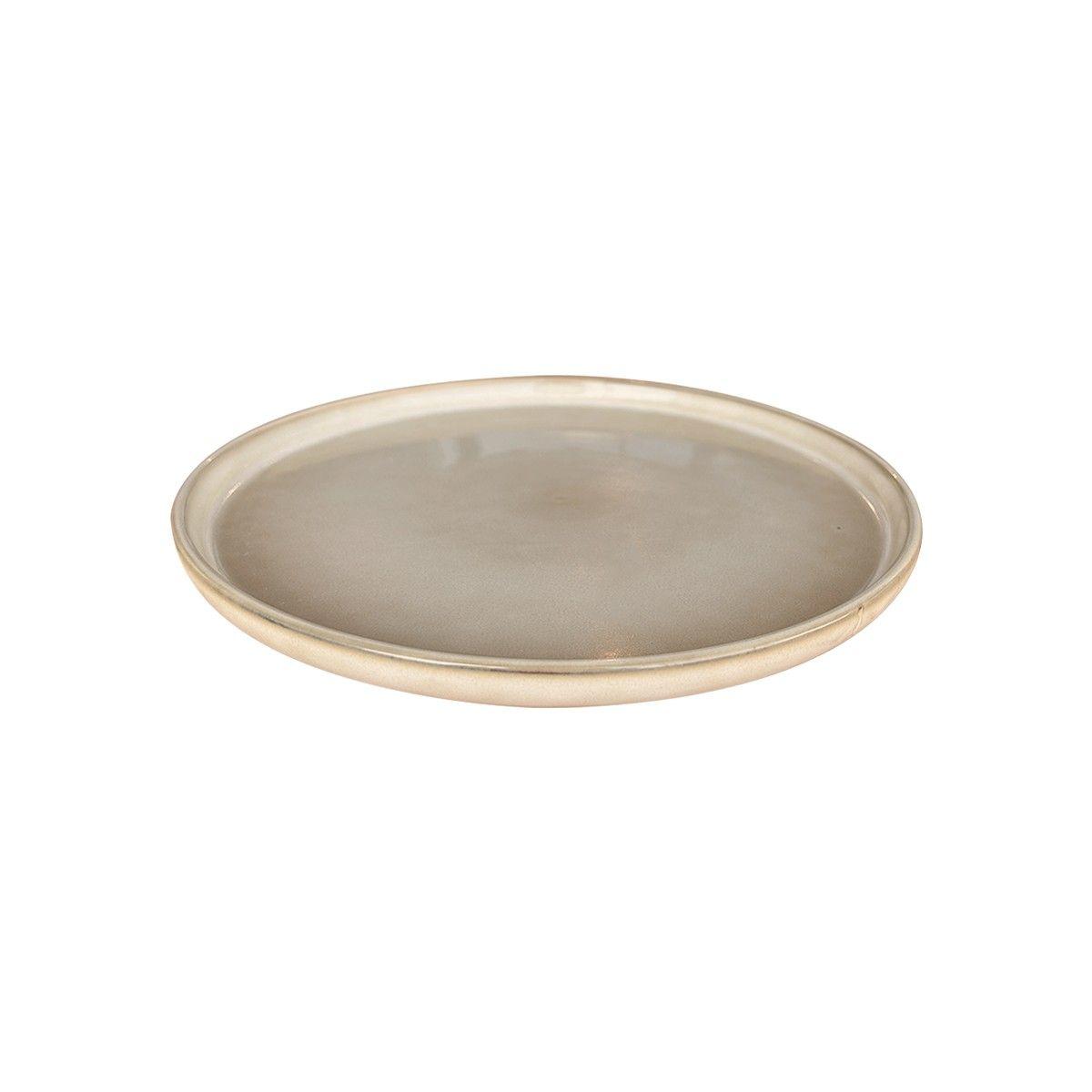 SET 6 PLATOS REDONDO CERAMICA 26.5 CM BEIGE LINEA OSLO-2