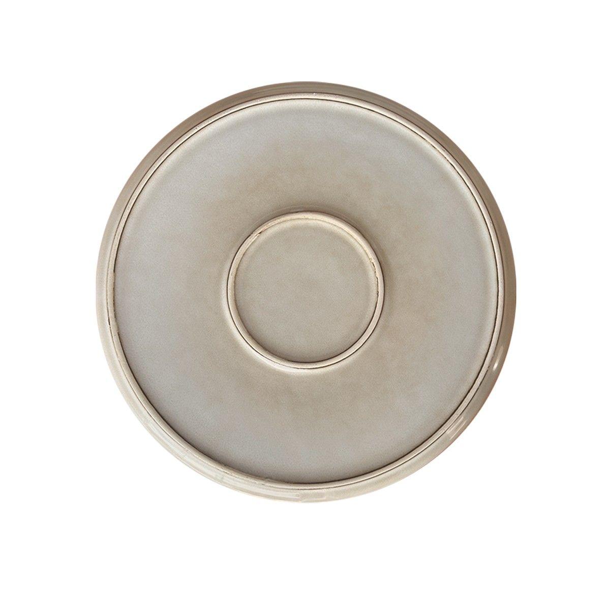 SET 6 PLATOS REDONDO CERAMICA 26.5 CM BEIGE LINEA OSLO-5