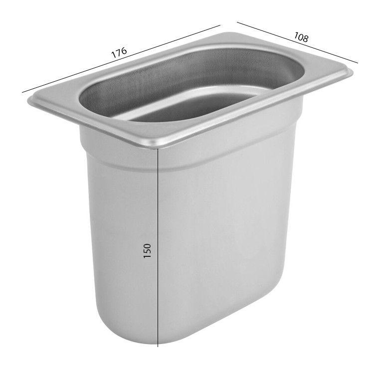 CONTENEDOR GASTRONOMICO ACERO INOXIDABLE GN 1/9 X 15 CM-2