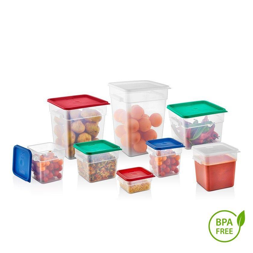 RECIPIENTE CUADRADO POLIPROPILENO 7.6 LITROS CON TAPA ROJA-2