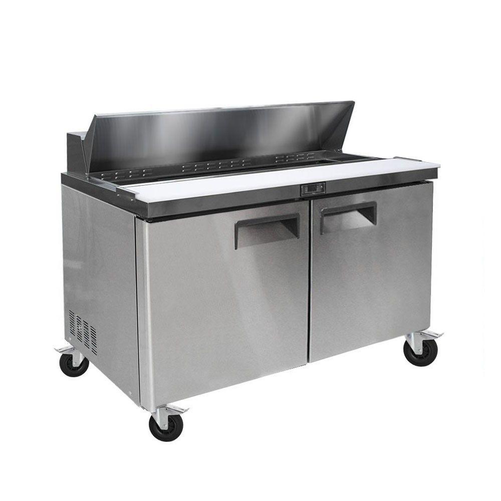 SALSERA REFRIGERADA ACERO INOXIDABLE 2 PUERTAS 155 CM NORKALT-2