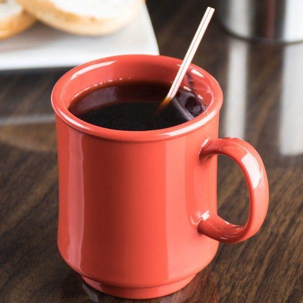 SET DE 6 MUG SUN APILABLE MELAMINA ROJO 235 ML-1