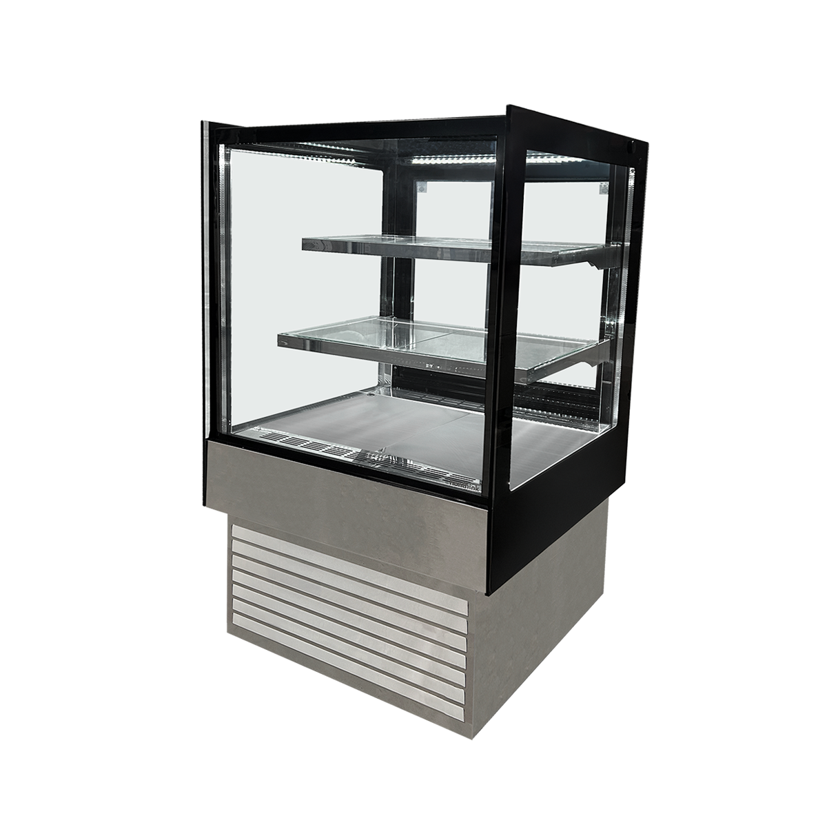 VITRINA PASTELERA RECTANGULAR PLATEADA LÍNEA MARKET 700 X 700 X 1200 MM NORKALT-2