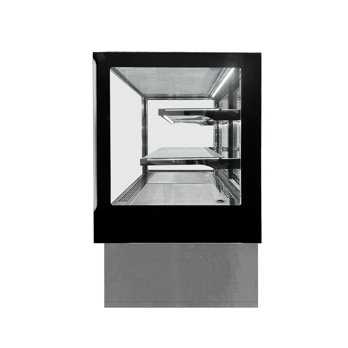 VITRINA PASTELERA RECTANGULAR PLATEADA LÍNEA MARKET 700 X 700 X 1200 MM NORKALT-3