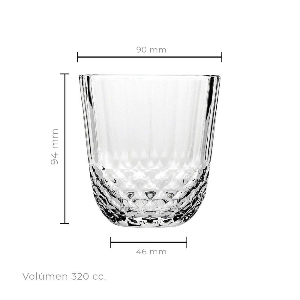 SET 6 VASOS WHISKY 320 CC LINEA DIONY-3
