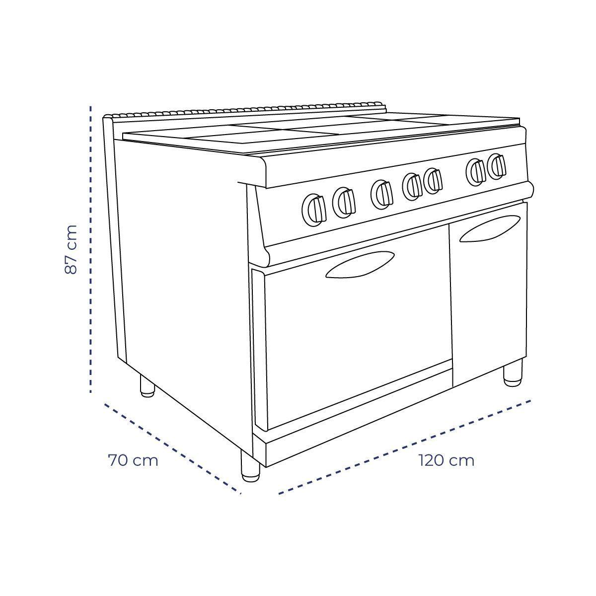 Cocina 6 Platos Gas Con Horno Linea 700 Volter-6