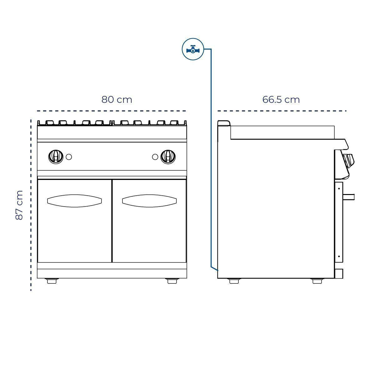 Plancha De Cromo A Gas Linea 700 Volter-7