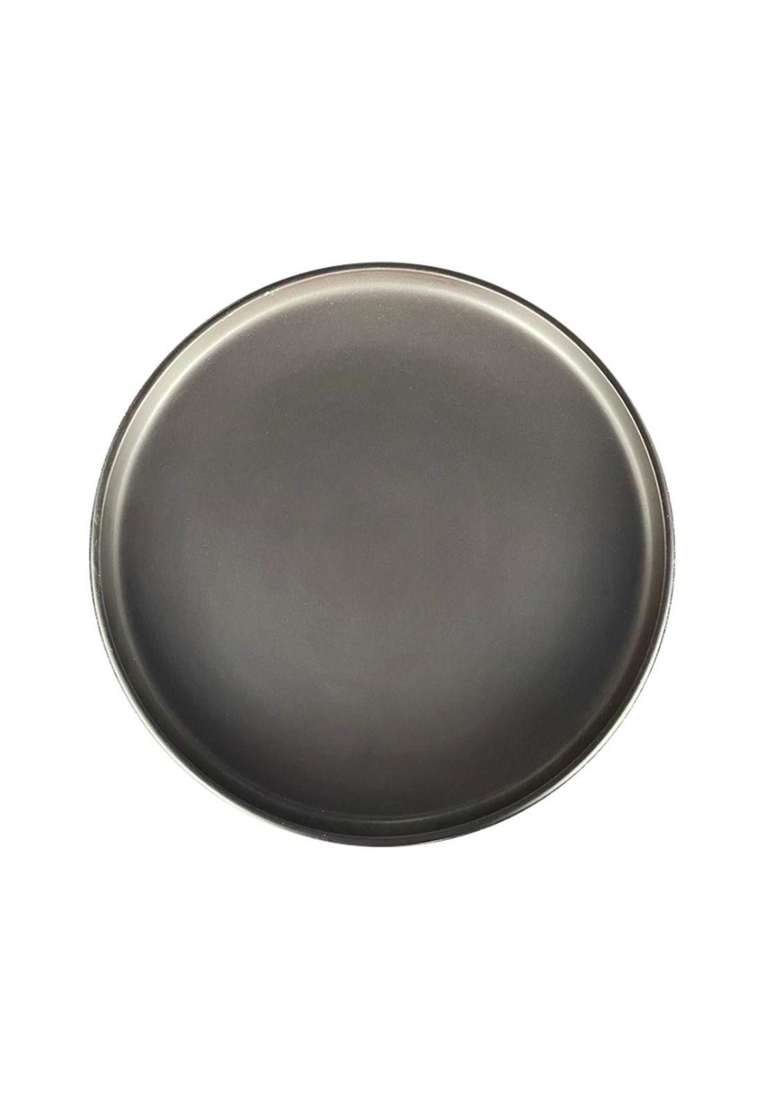 SET DE 4 PLATO PRINCIPAL CERAMICA RUSTICA 27 CM NEGRO LÍNEA-3
