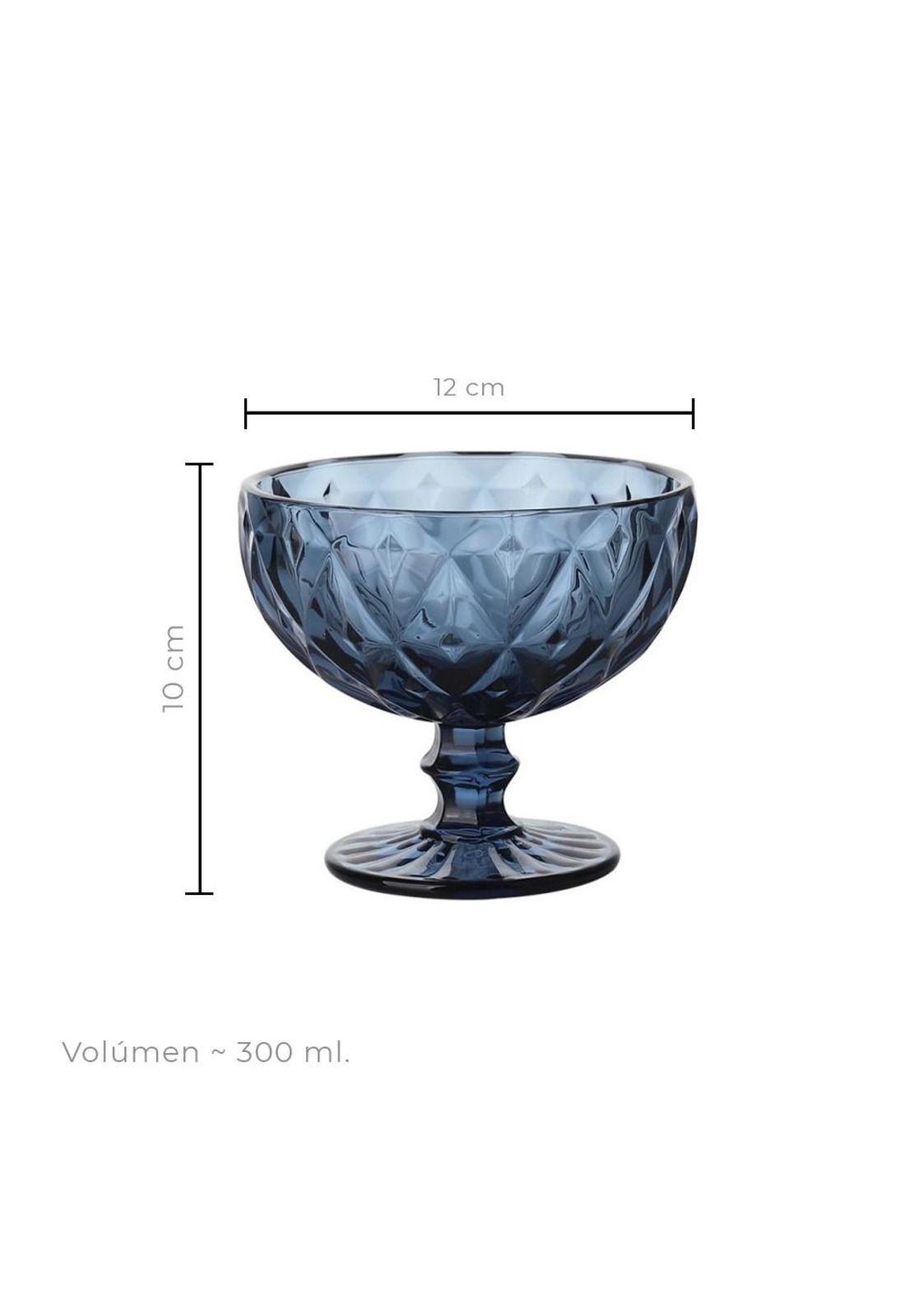 Set 6 Copas Helado Azul 300ml Imahe-2
