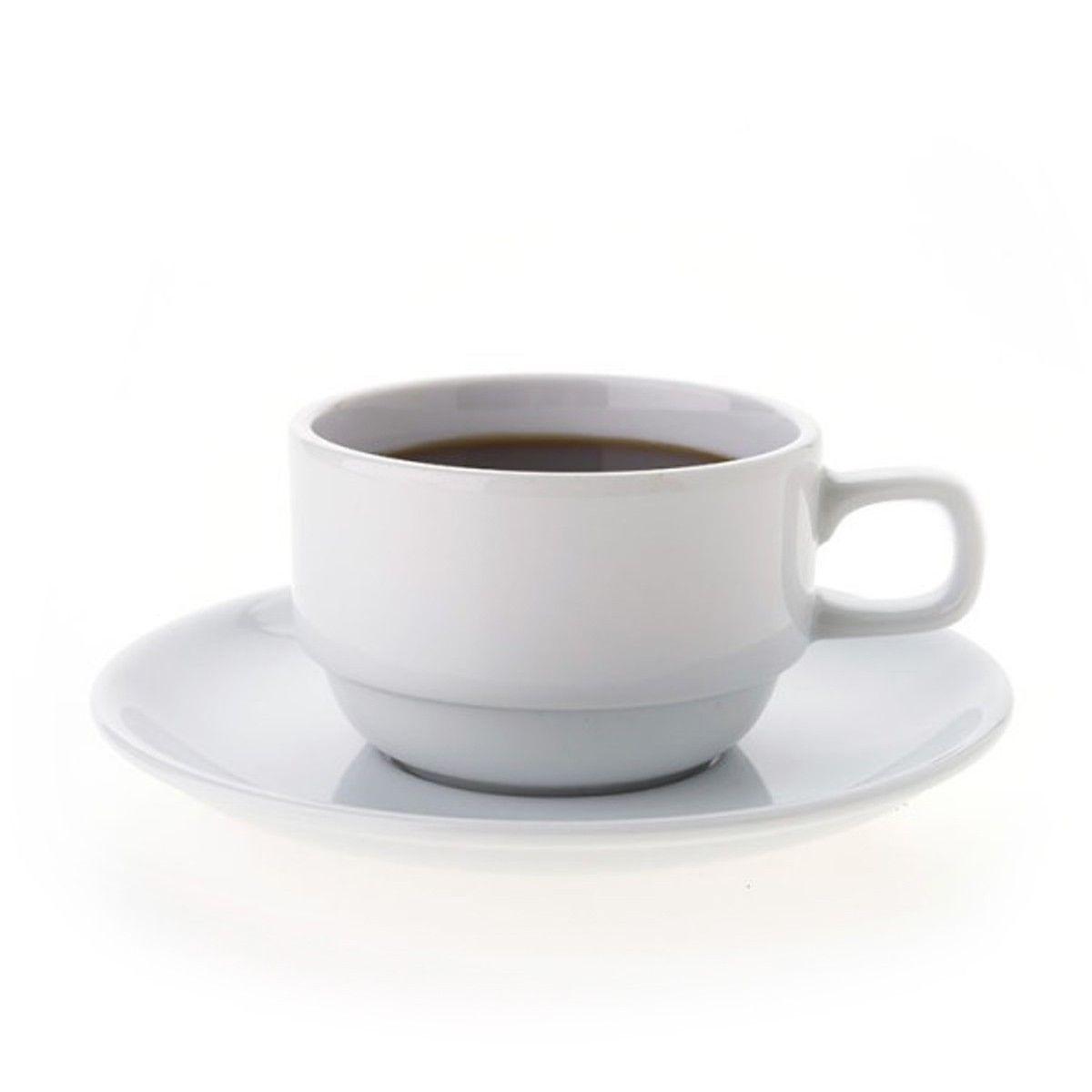 Set De 12 Taza Te 200 Cc Con Platillo Apilable. Linea Tower-0