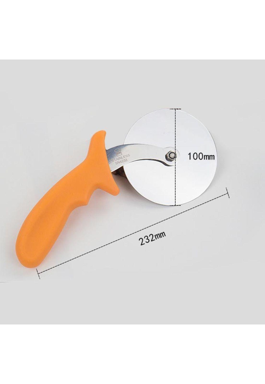 CORTADOR DE PIZZA 10 CM MANGO AMARILLO. B-2