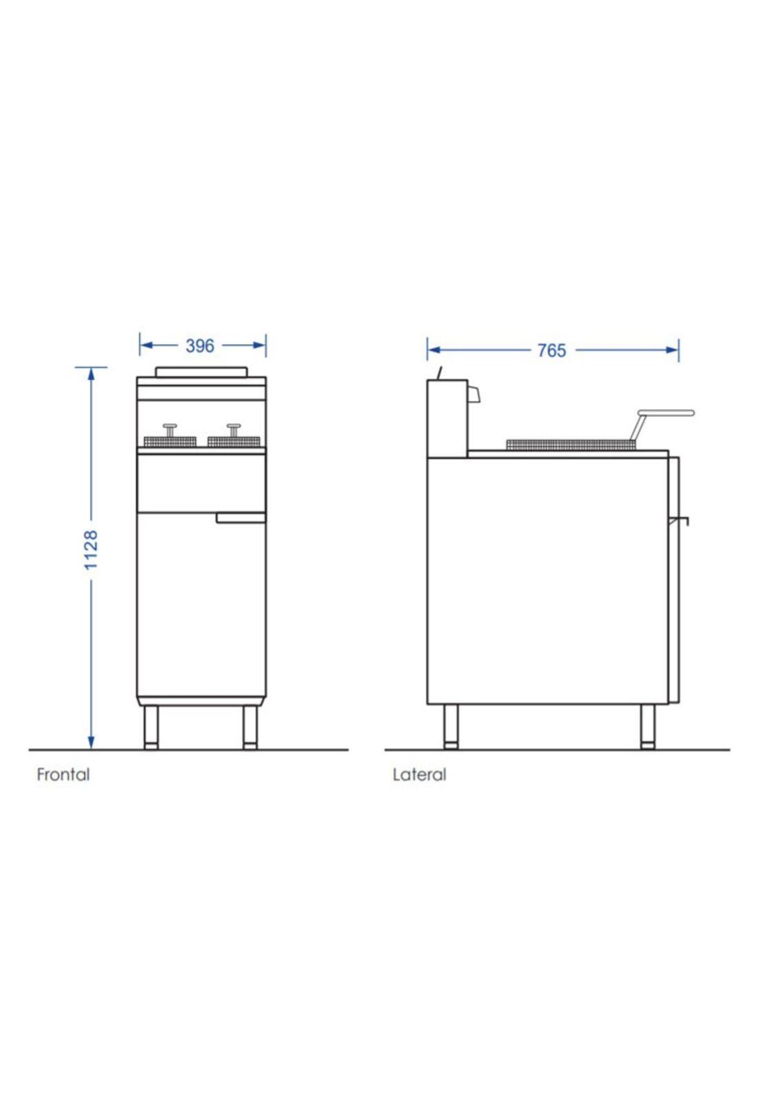 FREIDORA A GAS 18 LITROS MODELO ATFS-40-8
