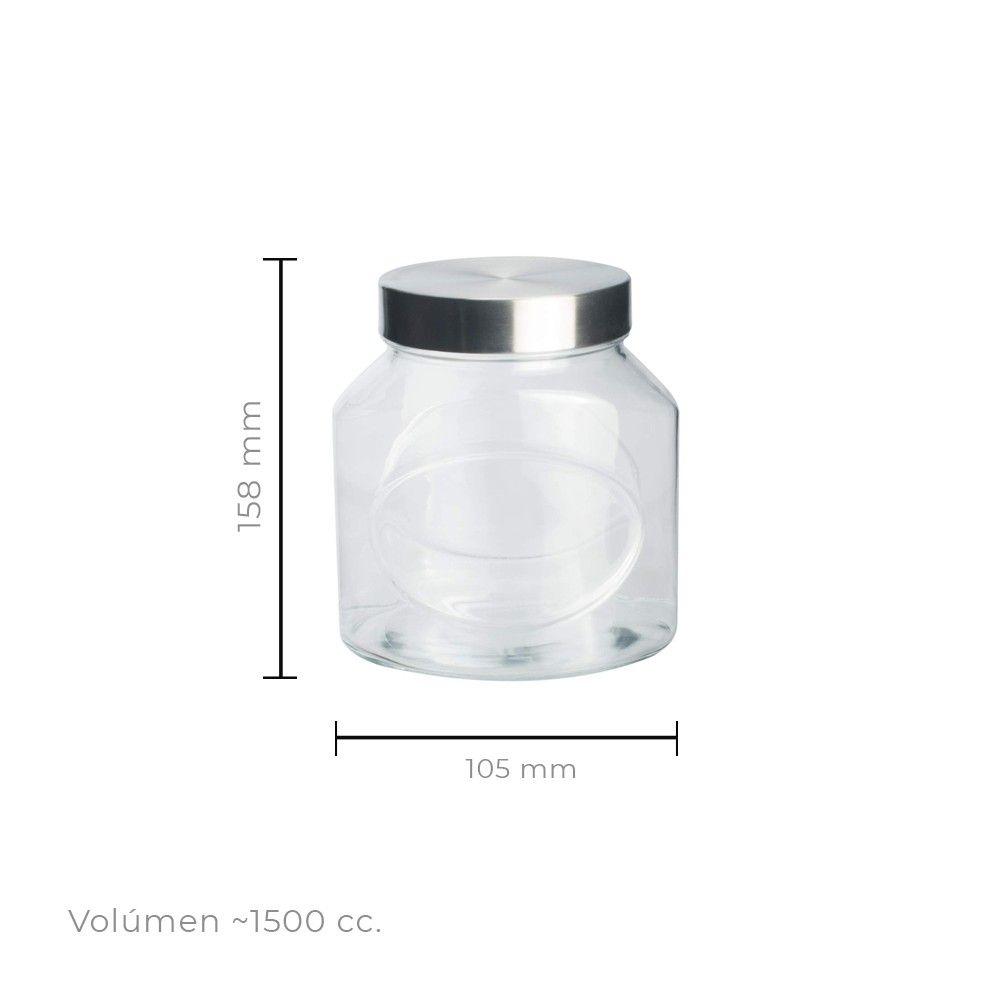 FRASCO VIDRIO CON TAPA ACERO 1500 CC LÍNEA ELIPS-3