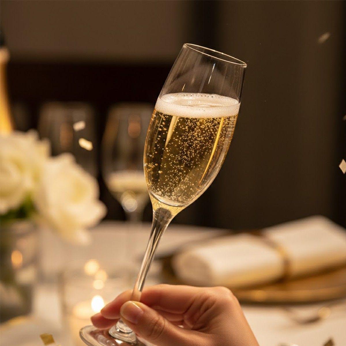 Set De 6 Copa Vidrio Flauta 180Cc Línea Maldive-2