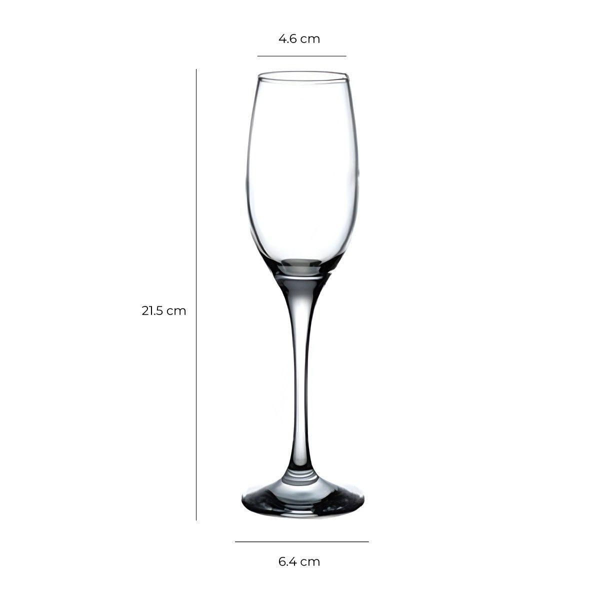 Set De 6 Copa Vidrio Flauta 180Cc Línea Maldive-3