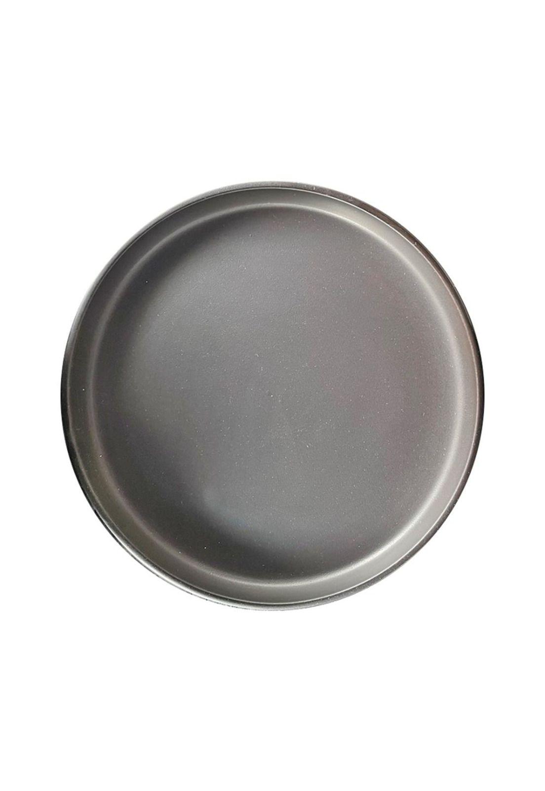 SET DE 4 PLATO ENTRADA CERAMICA RUSTICA 21 CM NEGRO LINEA OS-3