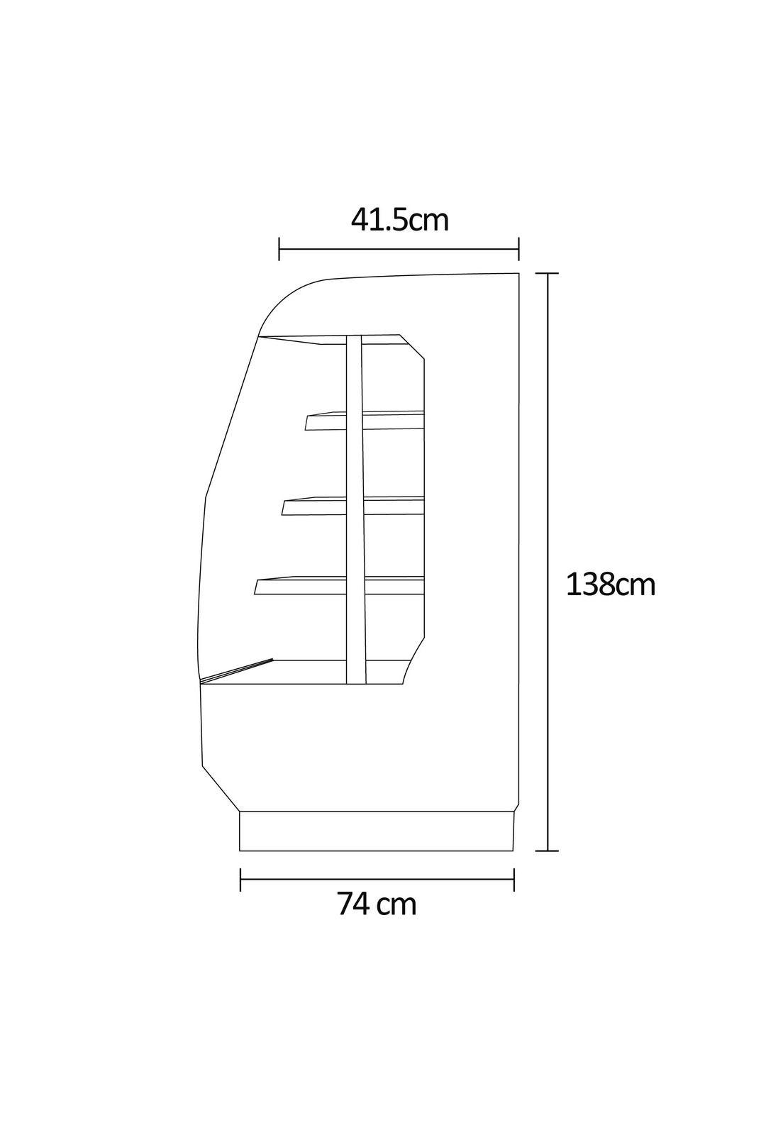 VITRINA REFRIGERADA ABIERTA 100X74X138CM NORKALT-5