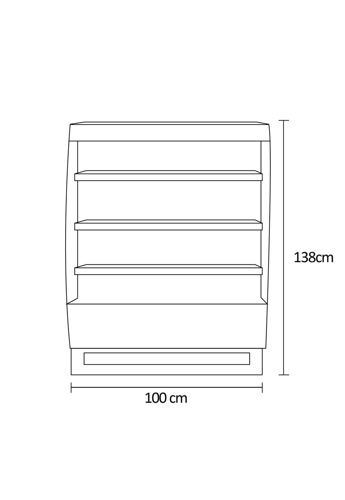 VITRINA REFRIGERADA ABIERTA 100X74X138CM NORKALT-6