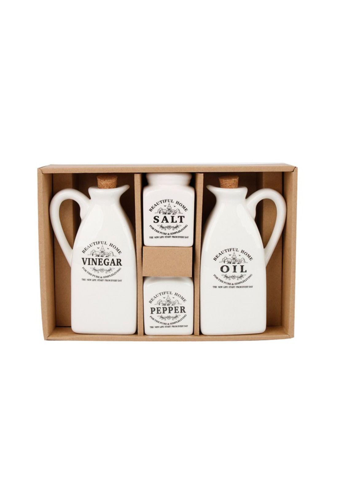 ALCUZA CERAMICA BLANCA DISEÑO 4 PIEZAS-2