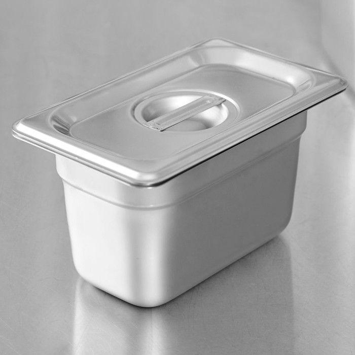 TAPA CONTENEDOR GASTRONOMICO ACERO INOXIDABLE GN 1/9-7