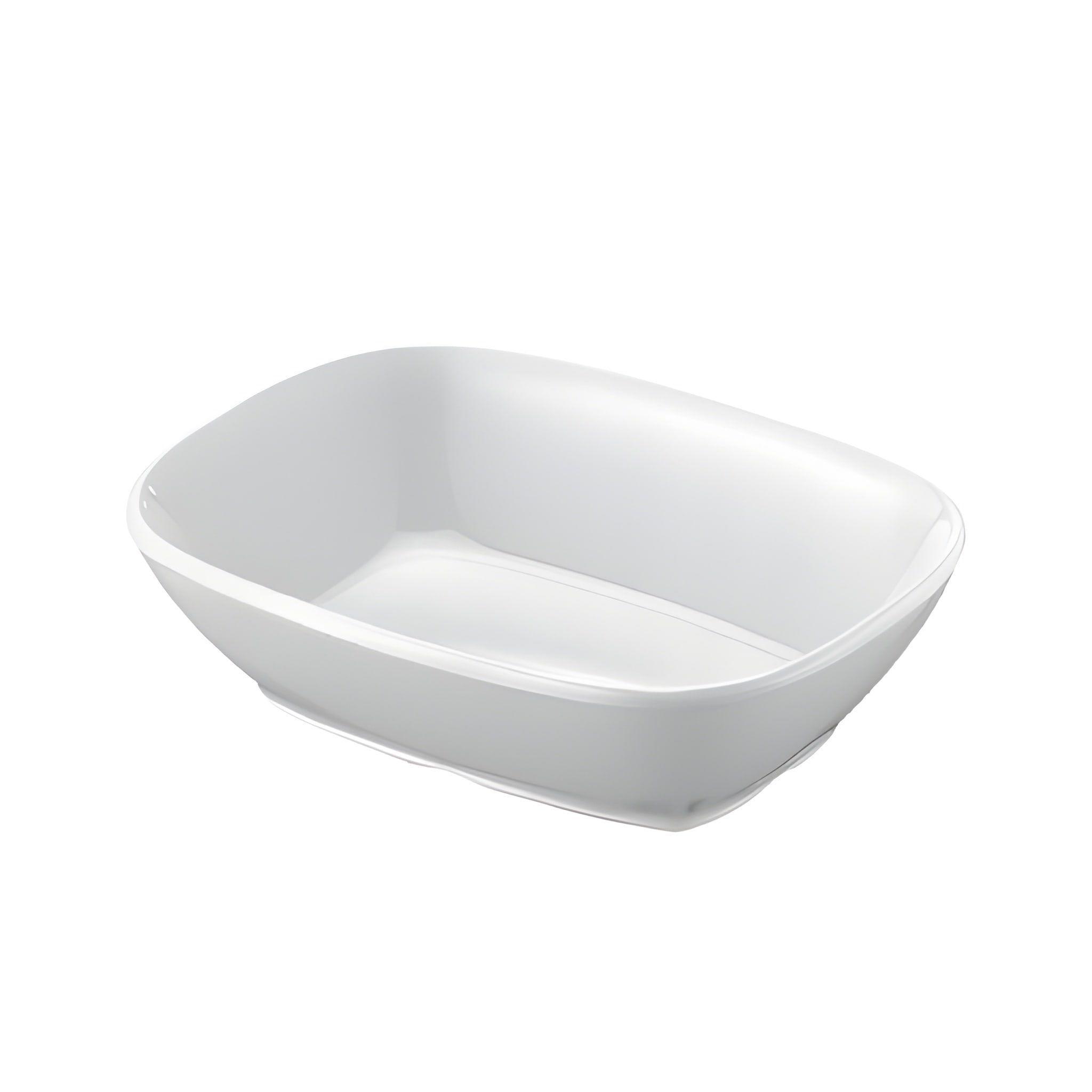 SET DE 6 POCILLOS DE MELAMINA RECTANGULAR BLANCO 12 X 9 X3 CM-3