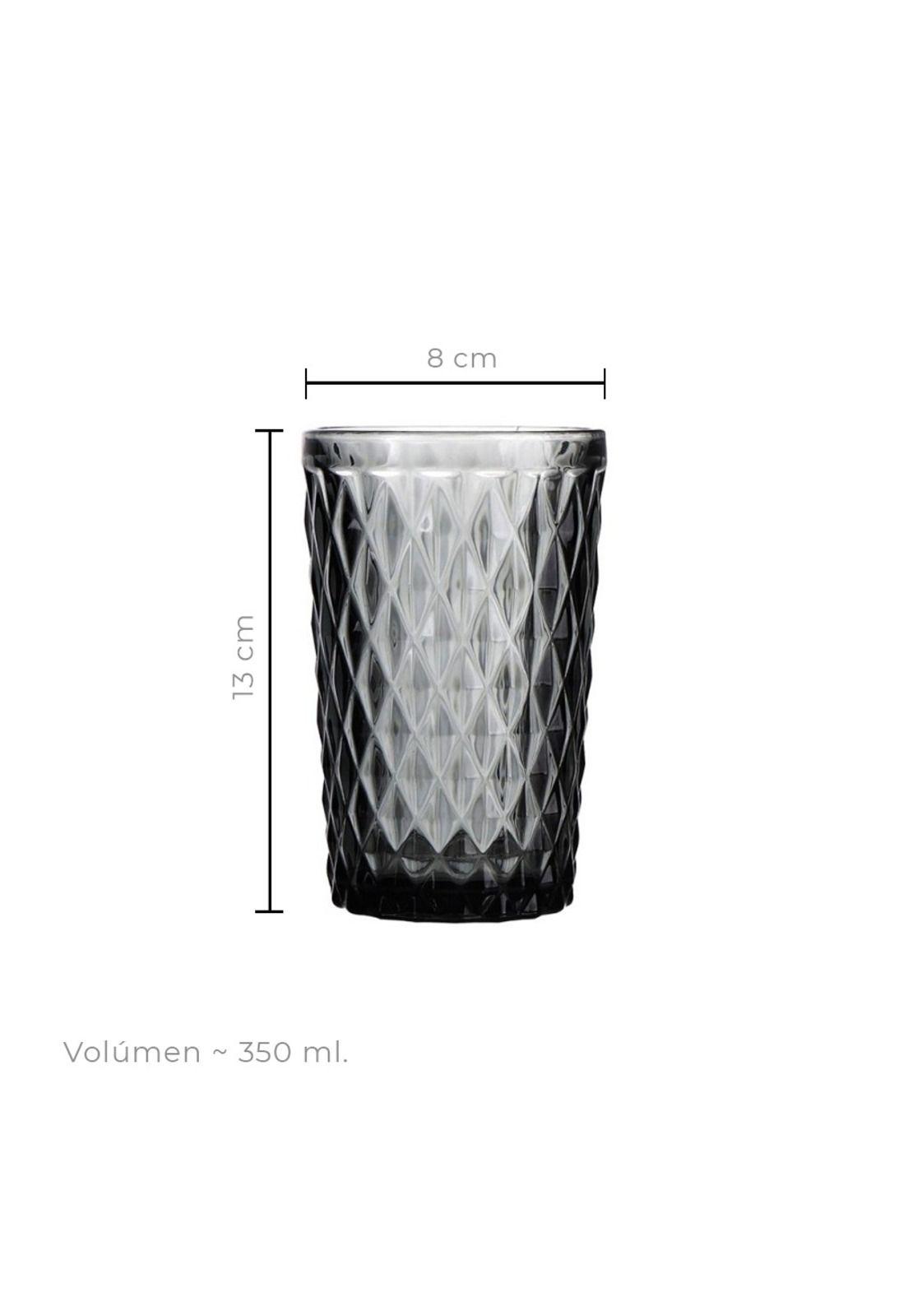 Set 6 Vasos Gris 350ml Imahe-2