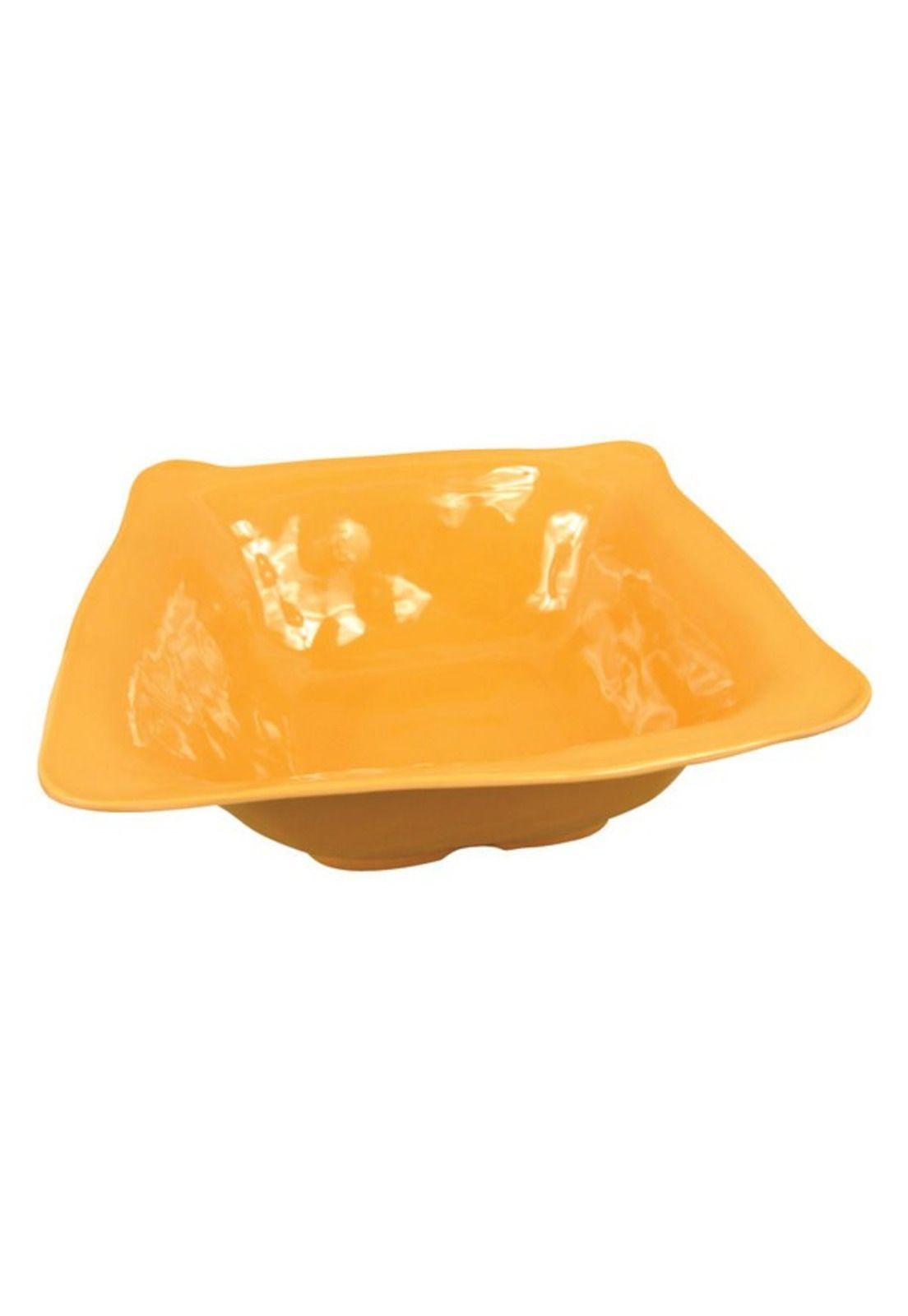 BOWL CUADRADO MELAMINA NEW YORK 38 X 38 CM. AMARILLO-1