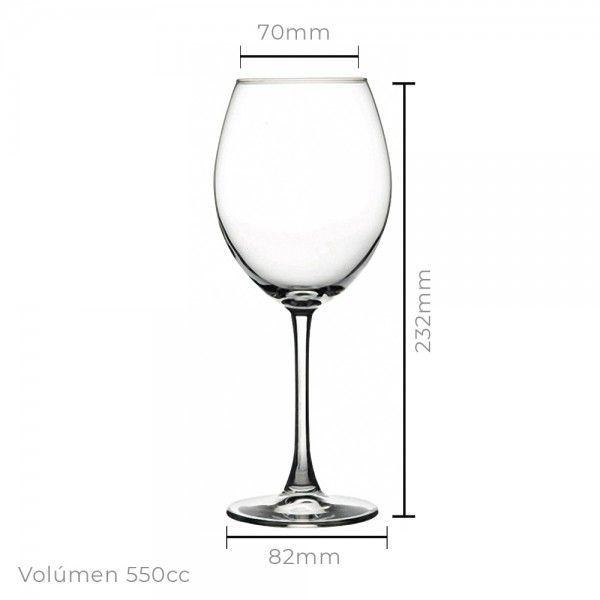 Set De 6 Copas Vino Tinto 550 Cc Línea Enoteca-3