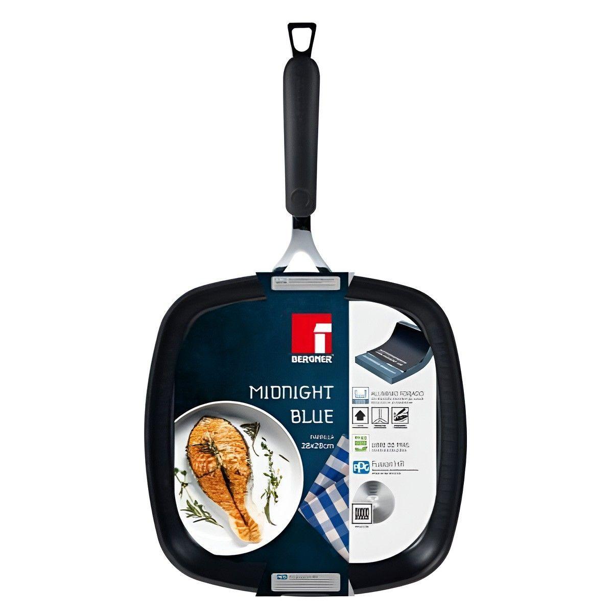 SARTEN PARRILLA ALUMINIO FORJADO MIDNIGHT BLUE 28X28 CM-3