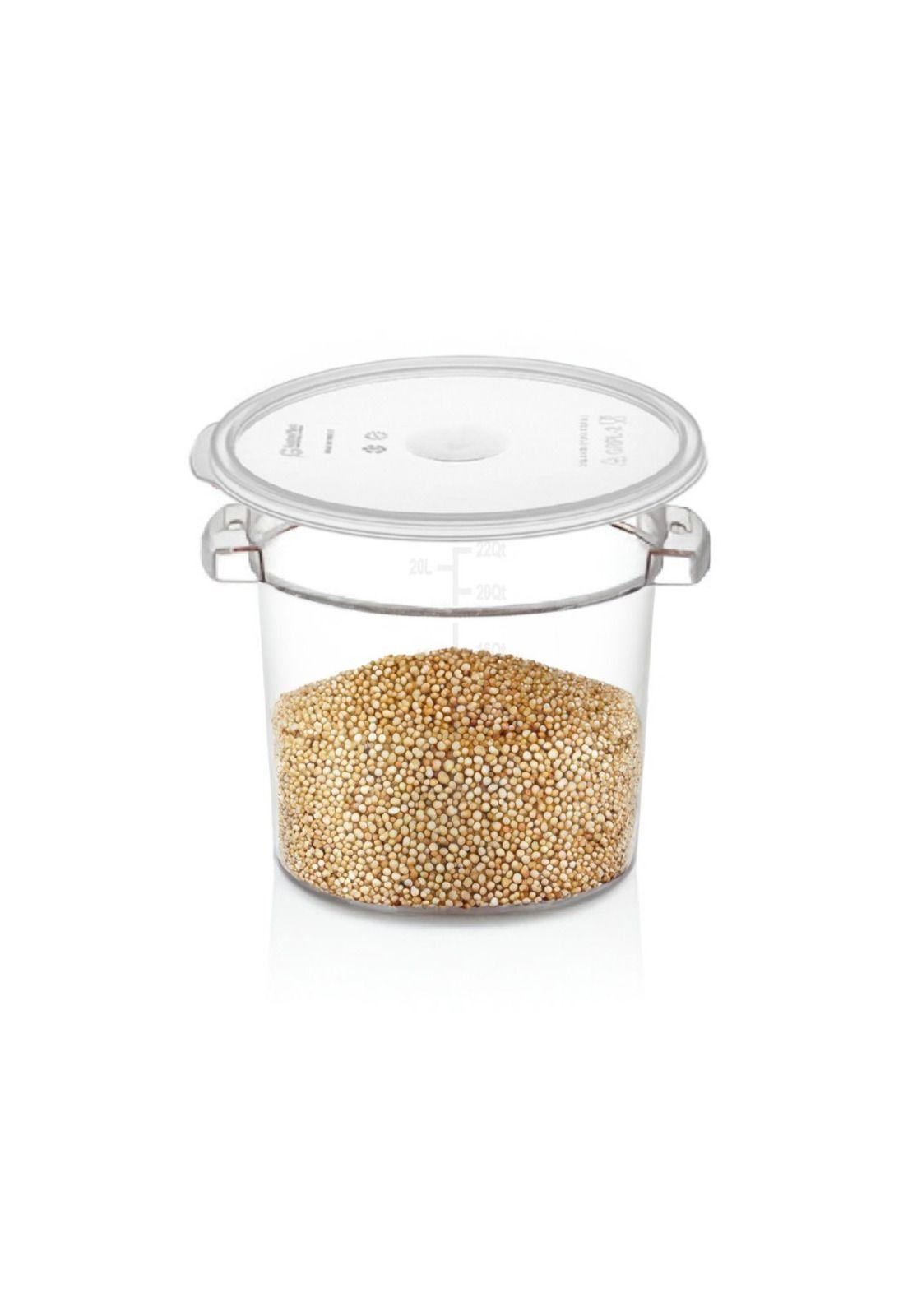 Contenedor Policarbonato Redondo 20,82 Lts Con Tapa Transpar-2