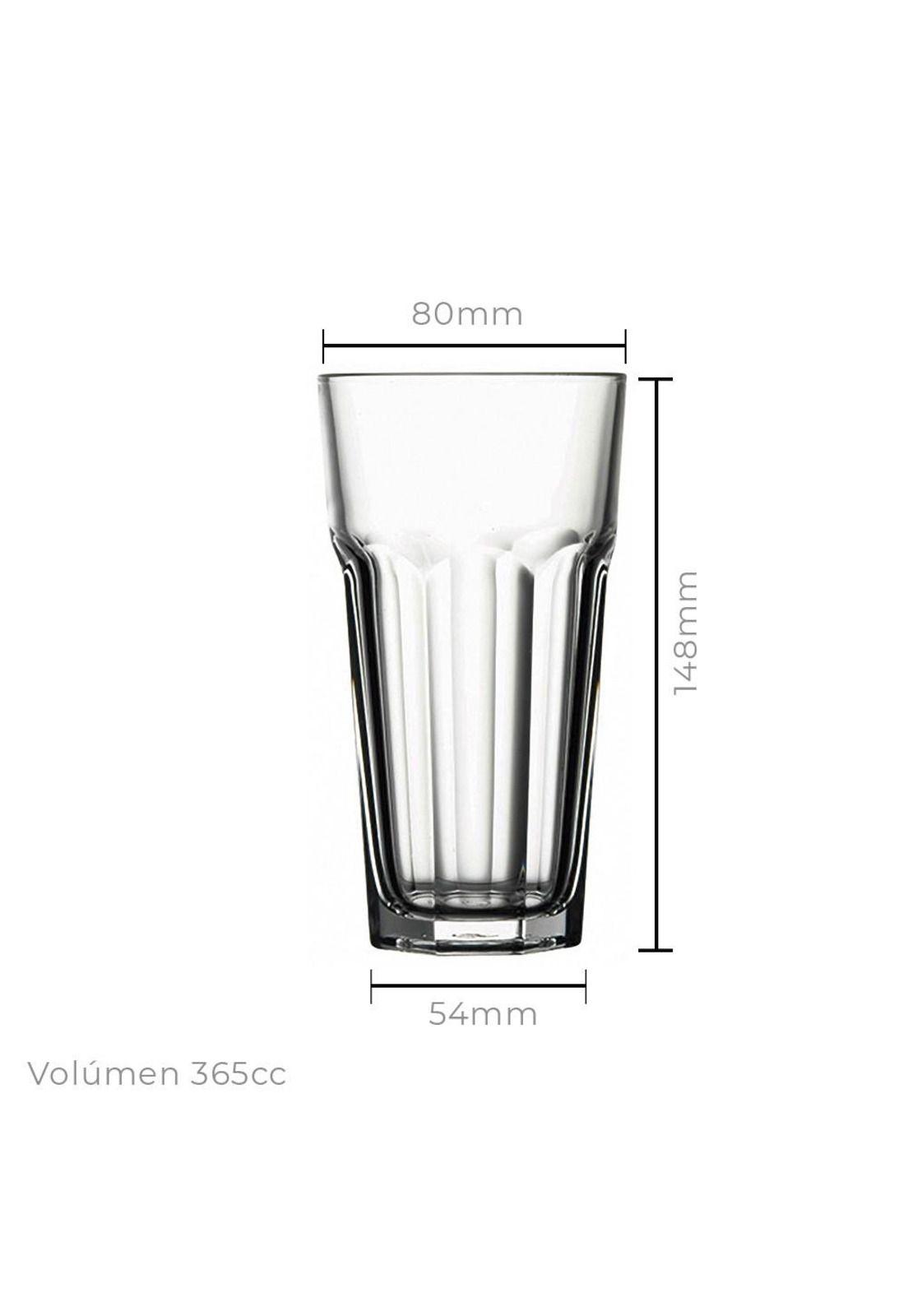 Set De 6 Vaso Refresco Mod. Casablanca 365 Cc.-2