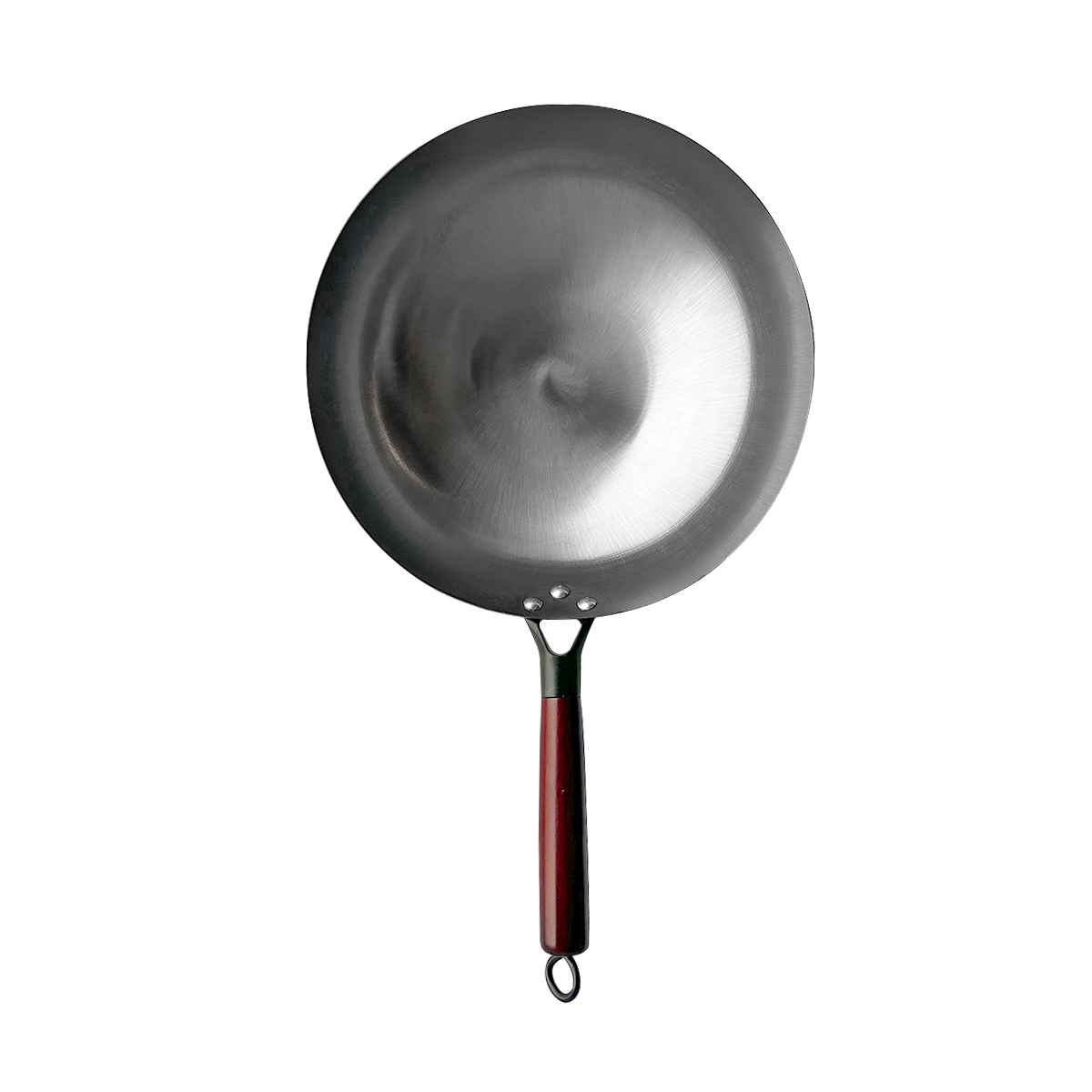 WOK DE HIERRO CÓNCAVO CON MANGO 30 CM-2