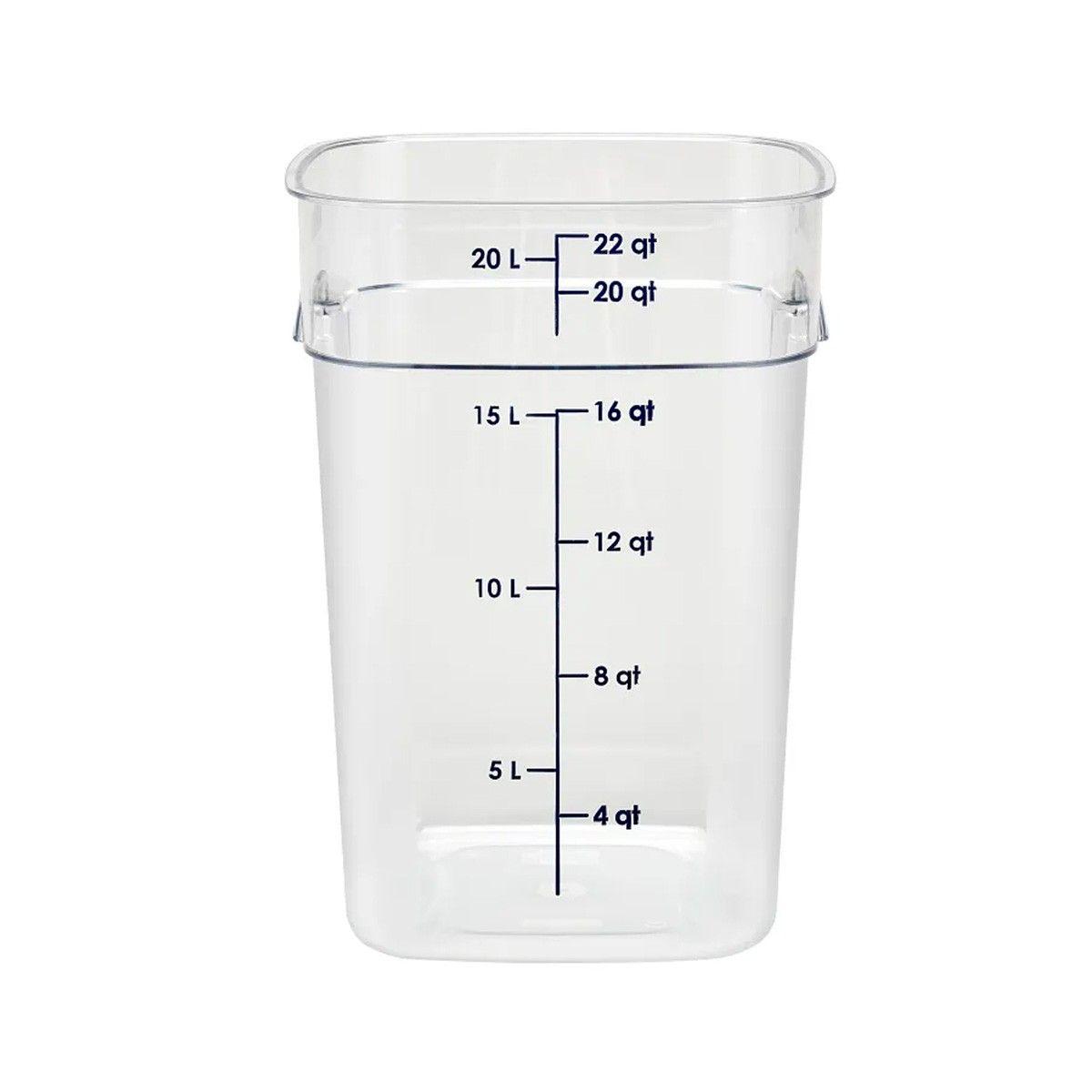 RECIPIENTE GRADUADO CUADRADO POLICARBONATO 22 LITROS-2