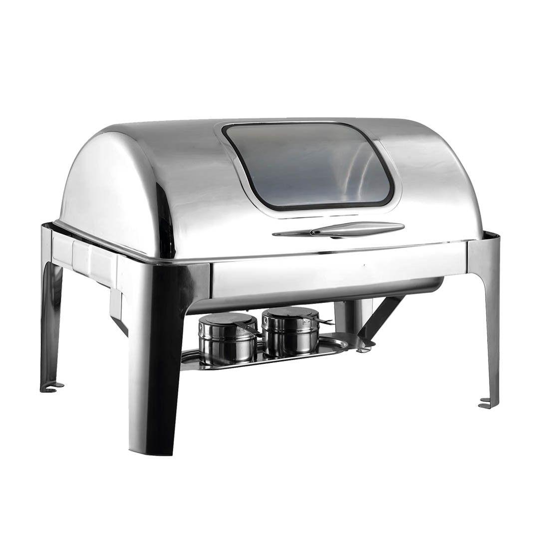 CHAFING DISH TAPA ROLL TOP GN 1/1 CON VENTANA-0