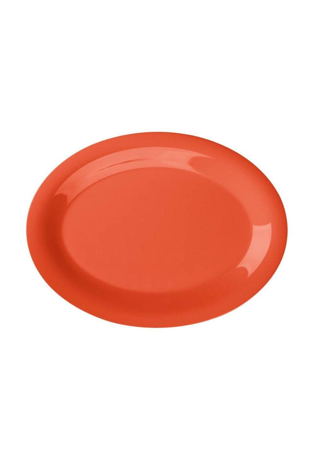 SET 4 PLATO OVALADO MELAMINA NARANJO 30 x 23 cm-0