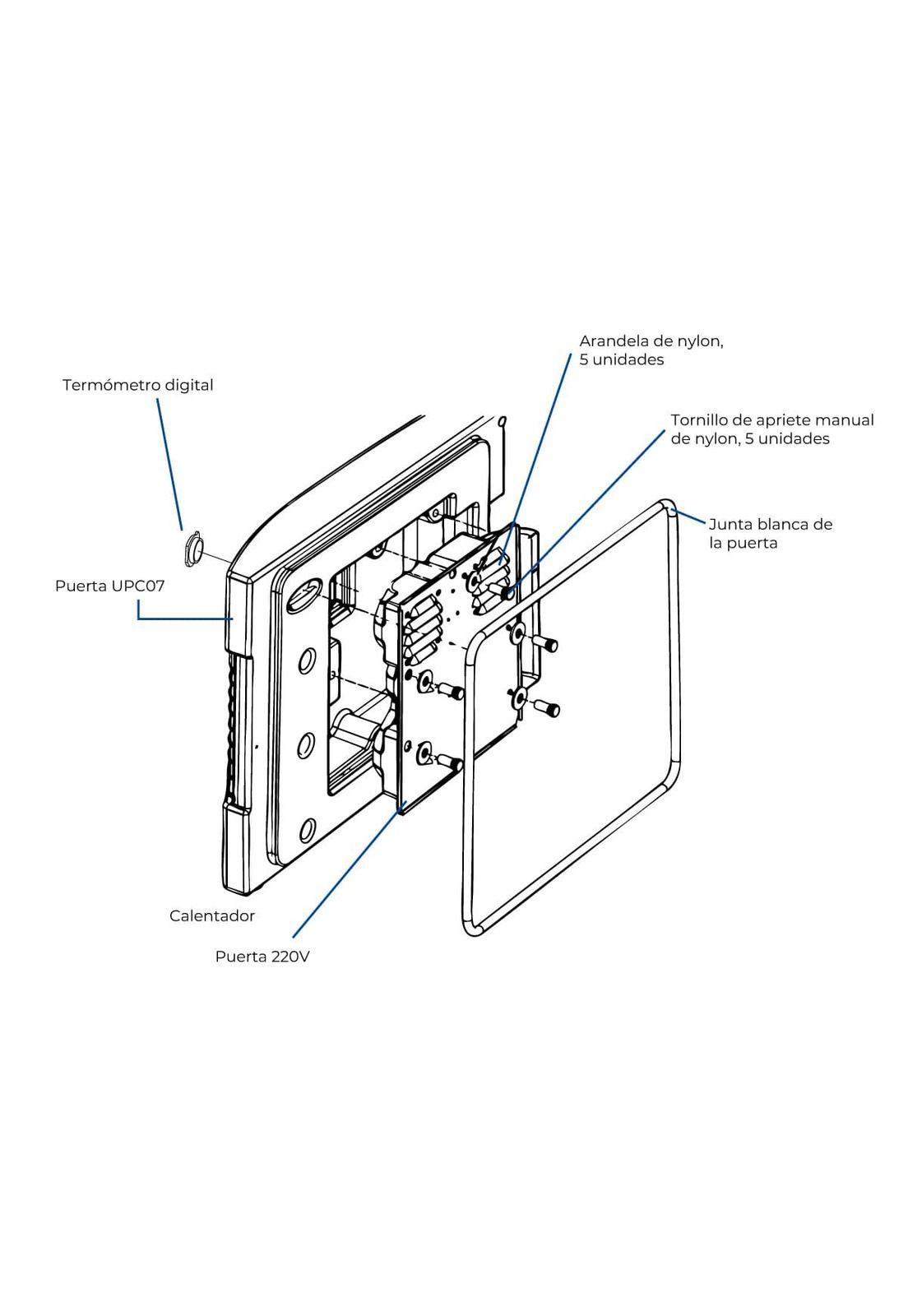Contenedor Calefaccionado Isotérmico Eléctrico para alimentos UPC4 JDP-8