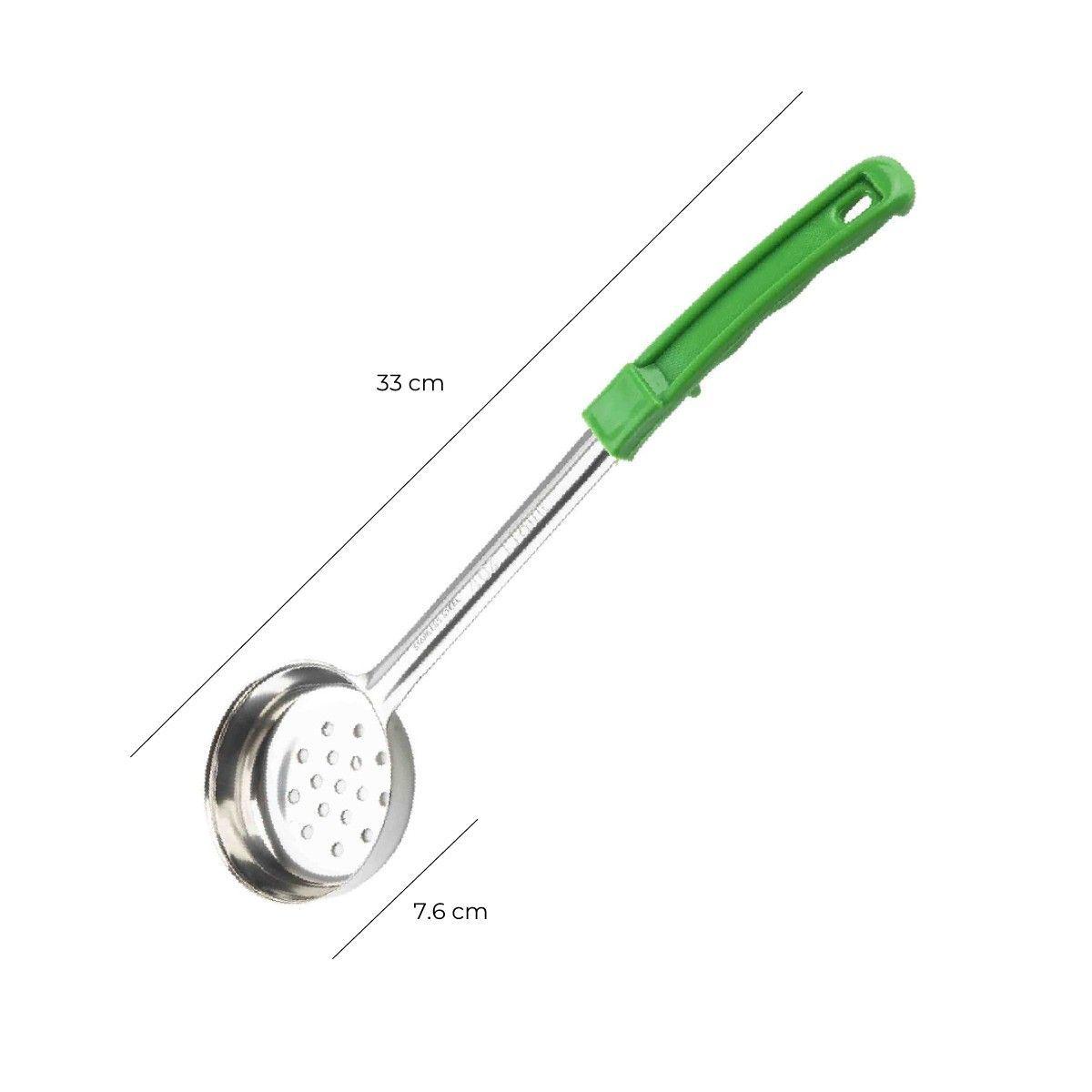 Cuchara Porcionadora Perforada Verde 4 0Z/120 Ml-3
