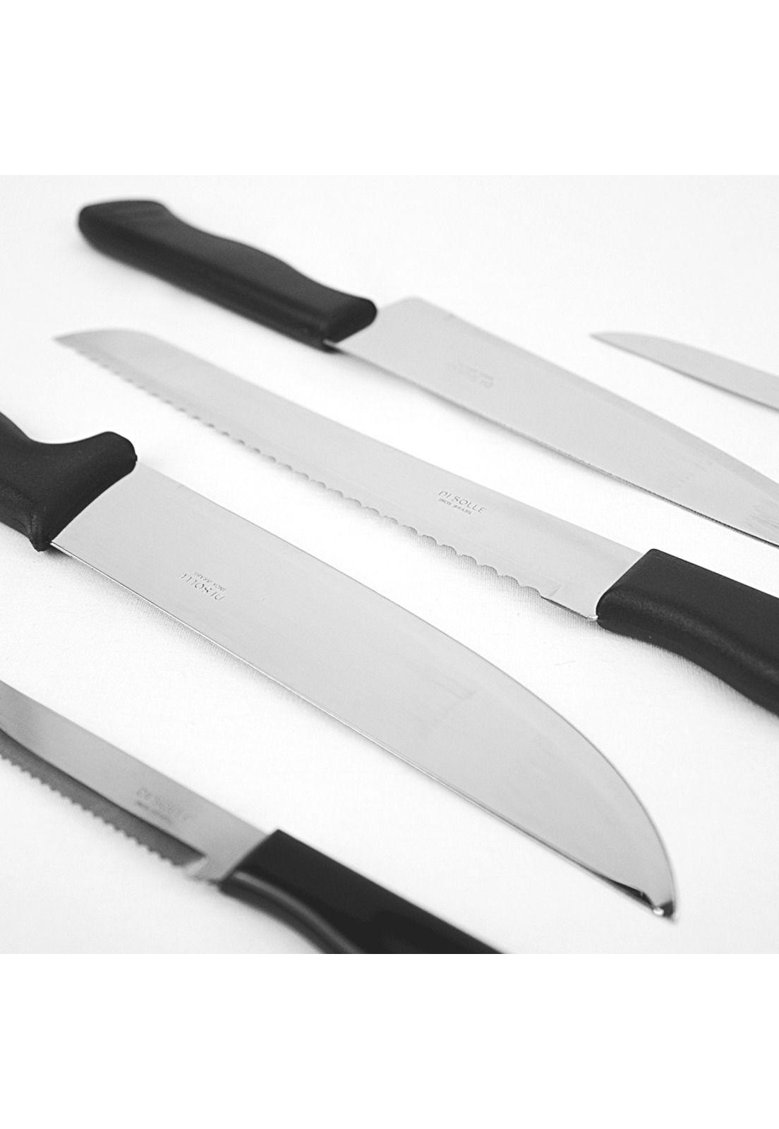 KIT DE 5 CUCHILLOS DE COCINA NEGRO PARATY-2