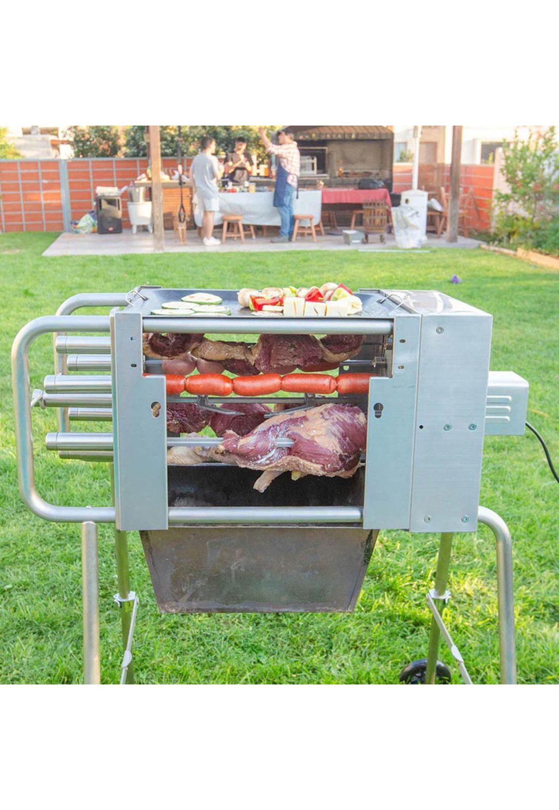 PARRILLA A CARBON GIRATORIA 7 ESPADAS-1