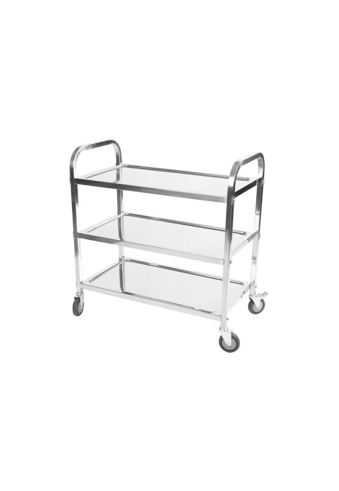 CARRO DE SERVICIO ACERO INOX 3 REPISAS 85 × 45 × 90 cm-0