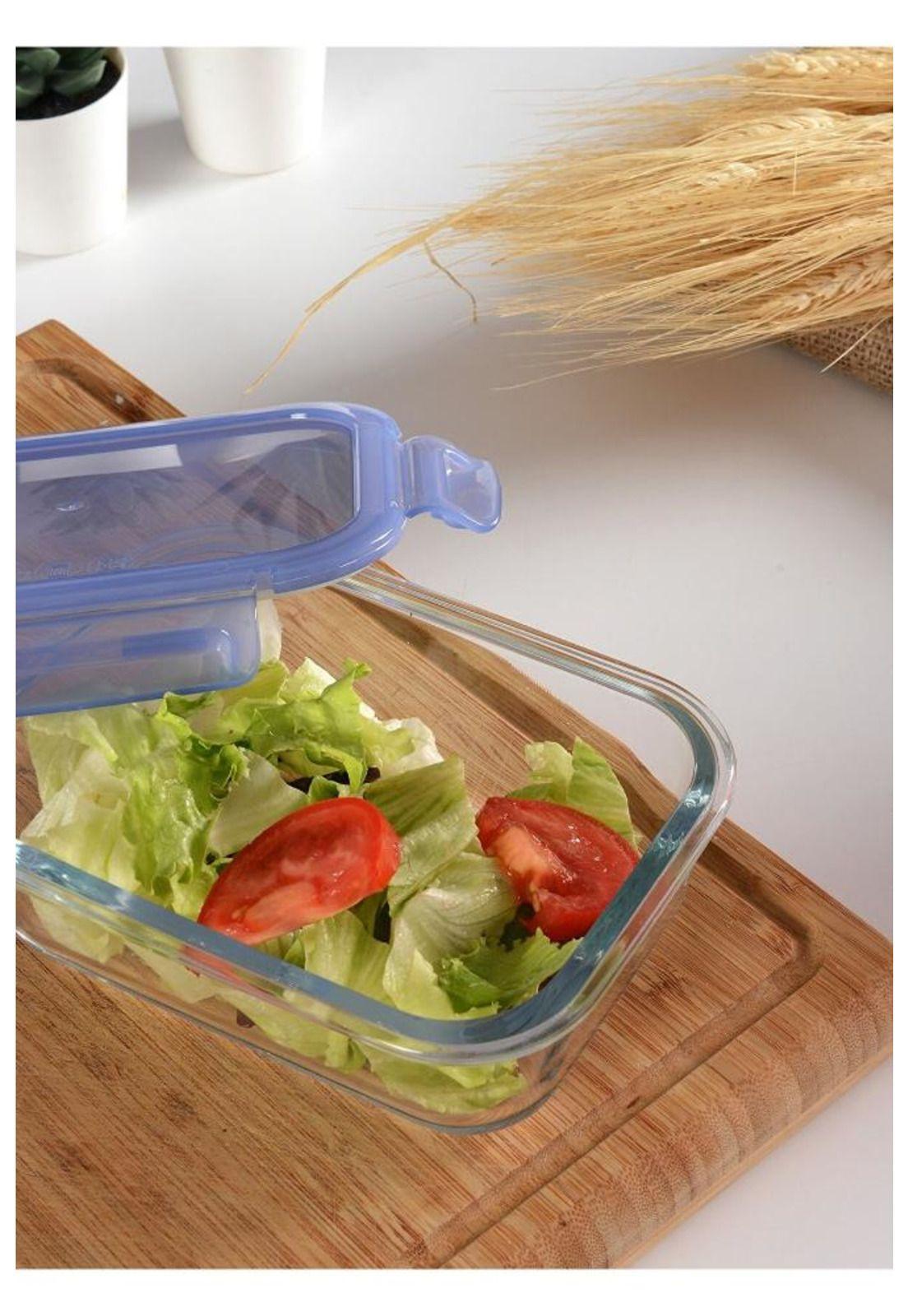 Tupper Rectangular Vidrio 640Cc Hermetico-1