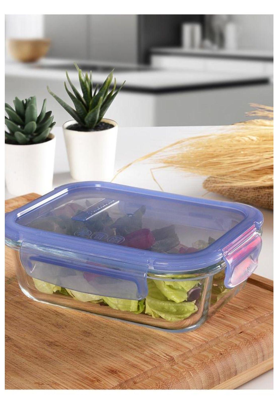 Tupper Rectangular Vidrio 640Cc Hermetico-2