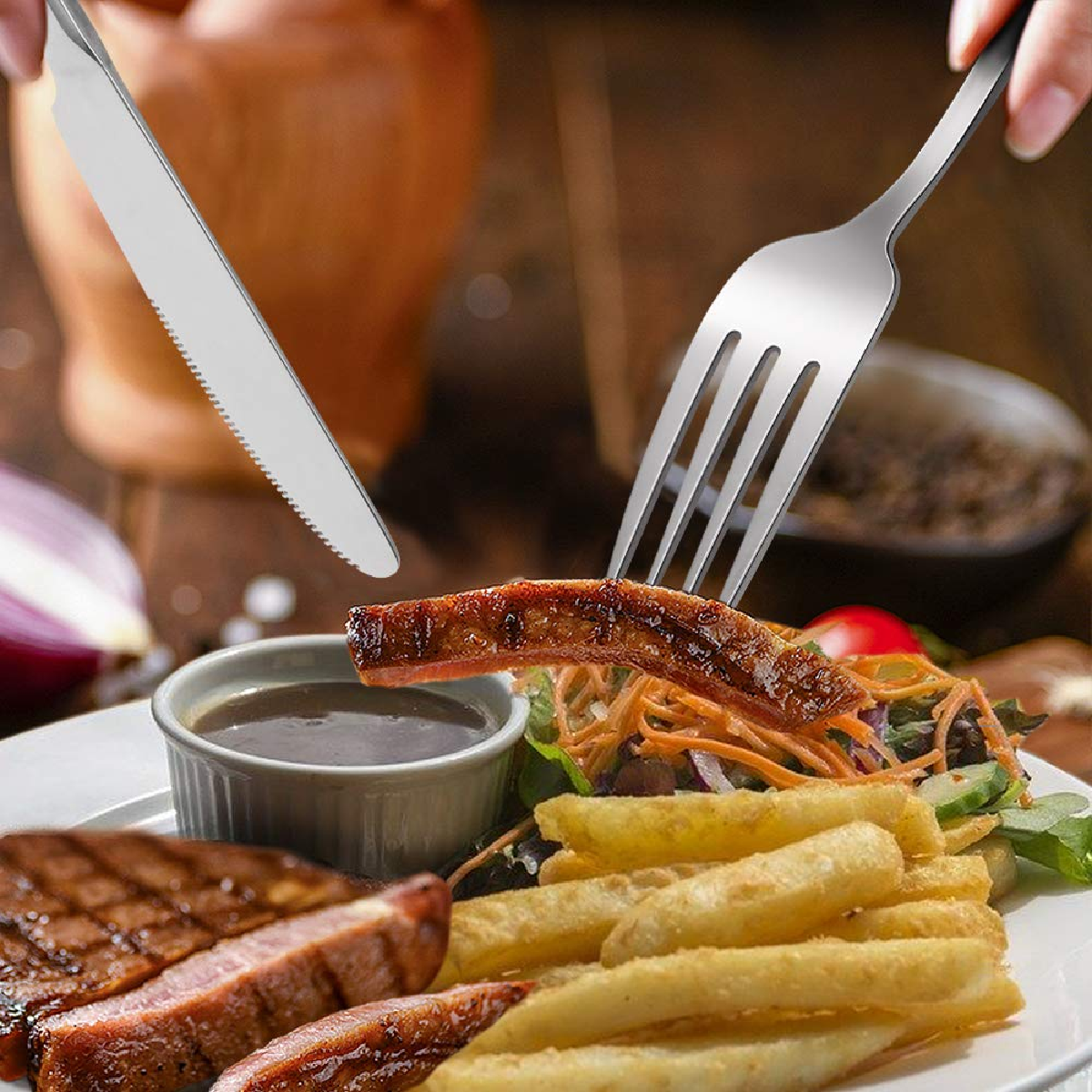 SET DE 6 CUCHILLOS DE MESA LÍNEA STORM-3