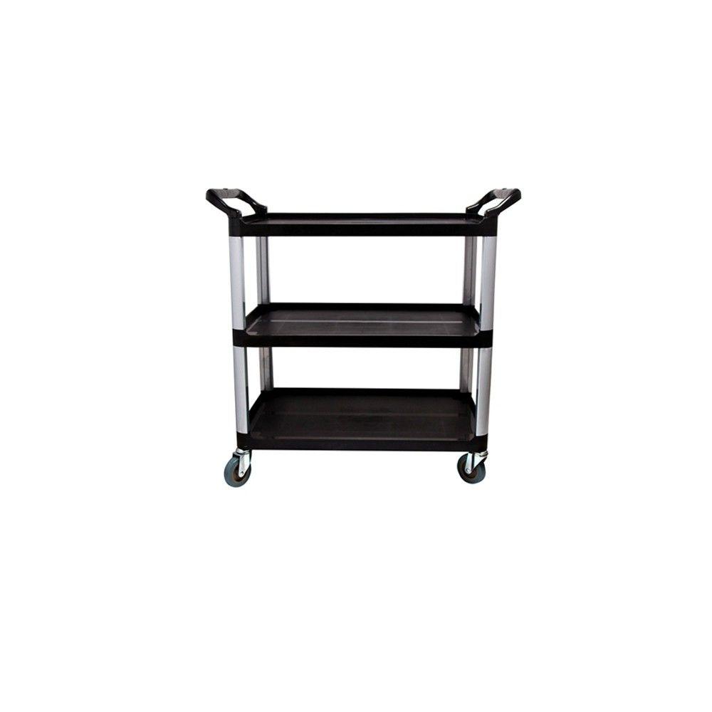 CARRO DE SERVICIO NEGRO 1020x500x960 mm-3